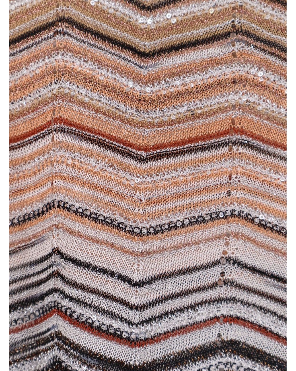 Missoni Multicolor Viscose Tank Top With Laminated Chevron Pattern