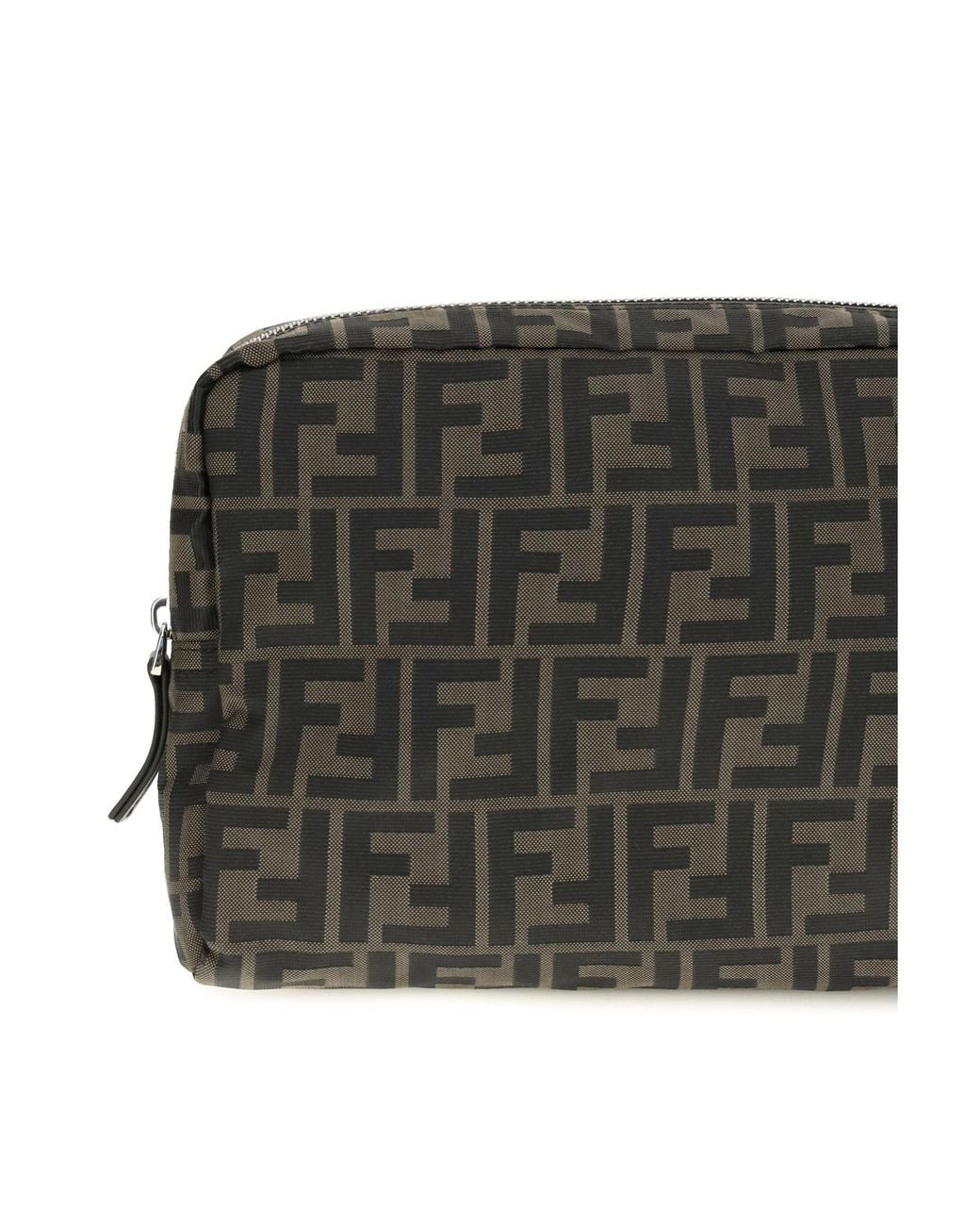 Fendi Gray Medium Superlight Ff Zucca Fabric Beauty Case for men