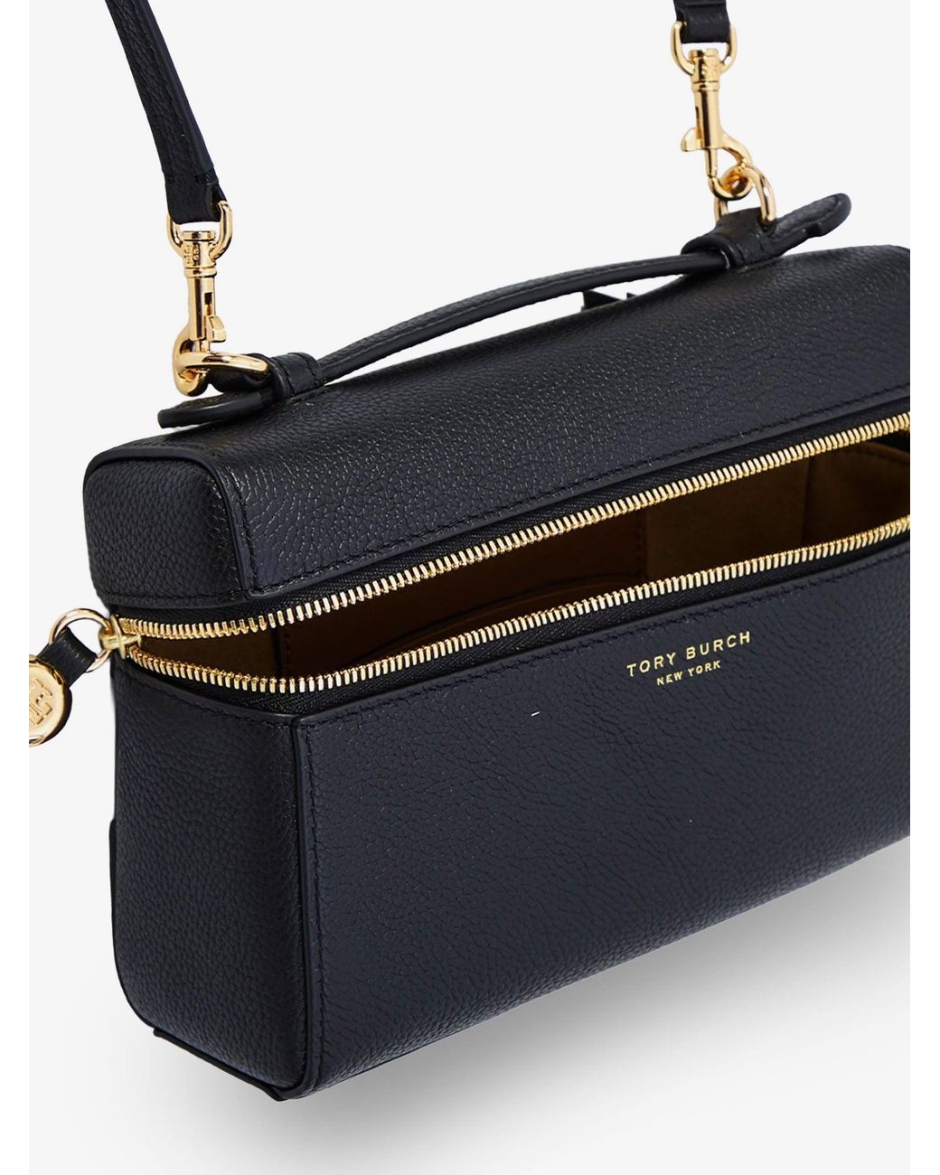 Tory Burch Black Shoulder Bag Romy Hammered Leather