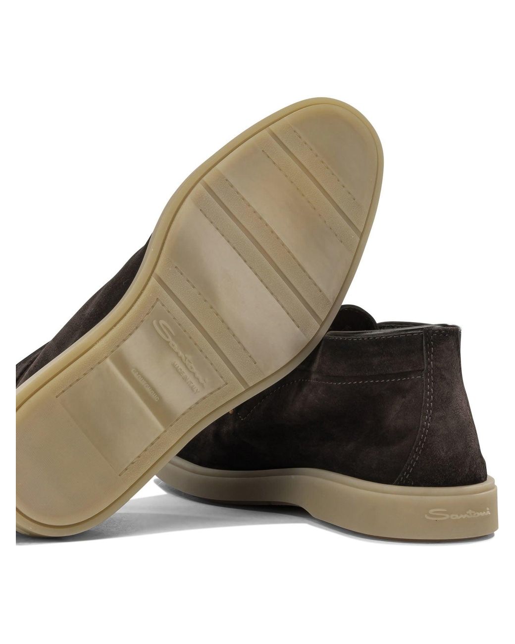 Santoni Brown Digits Loafers for men