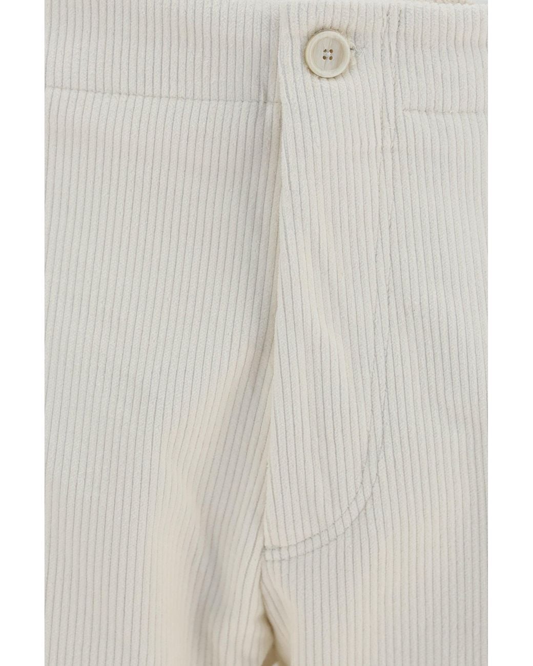 Lardini Gray Ribbed Viscose Pants for men