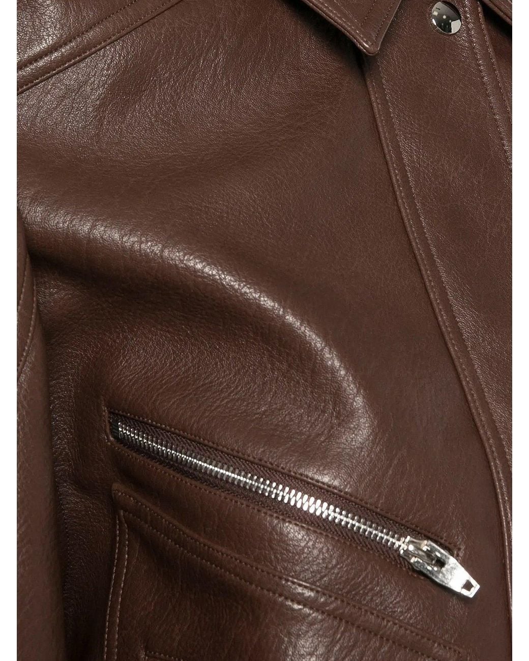 Frankie Shop Brown Hudson Faux Leather Jacket