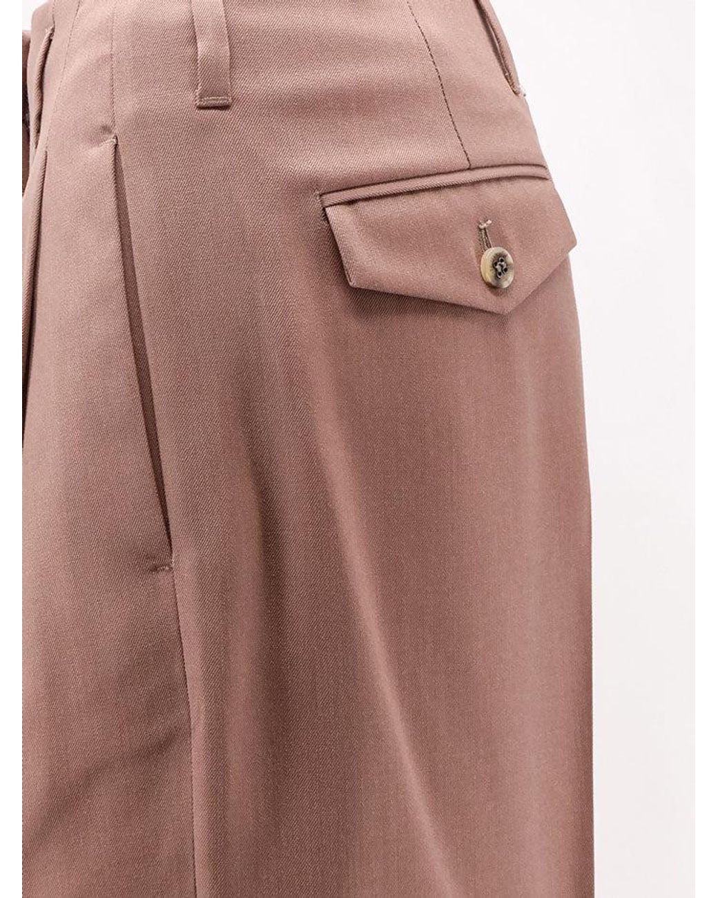 Golden Goose Deluxe Brand Pink Deluxe Brand Flavia Light Dry Wool Trousers
