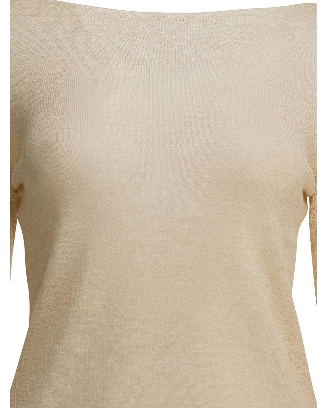 Auralee Natural Cashmere Boat Sweater
