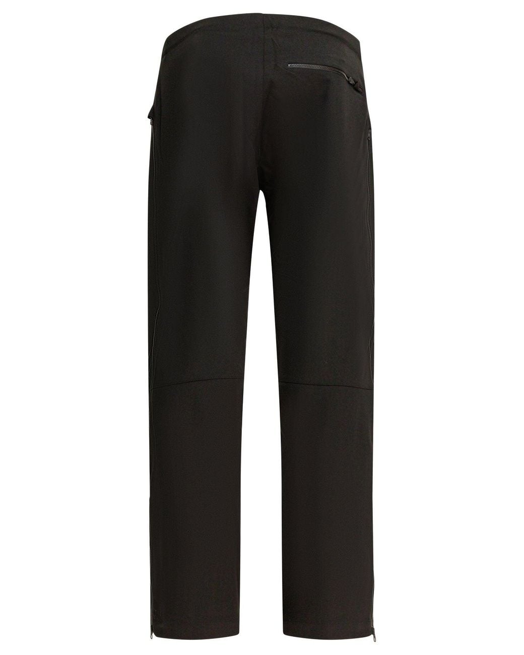 GR10K Black Wool Blend Belted Pants Trousers for men