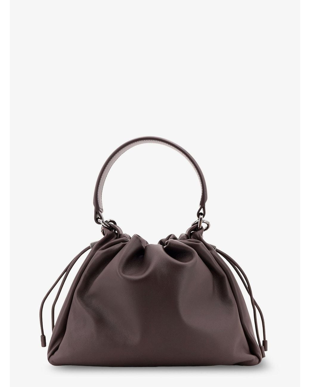 Brunello Cucinelli Brown Leather Crossbody Bag
