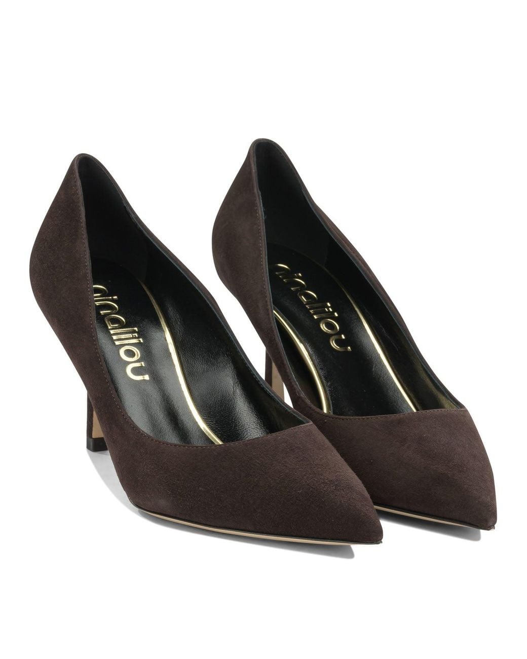 Ninalilou Black Suede Leather Pumps