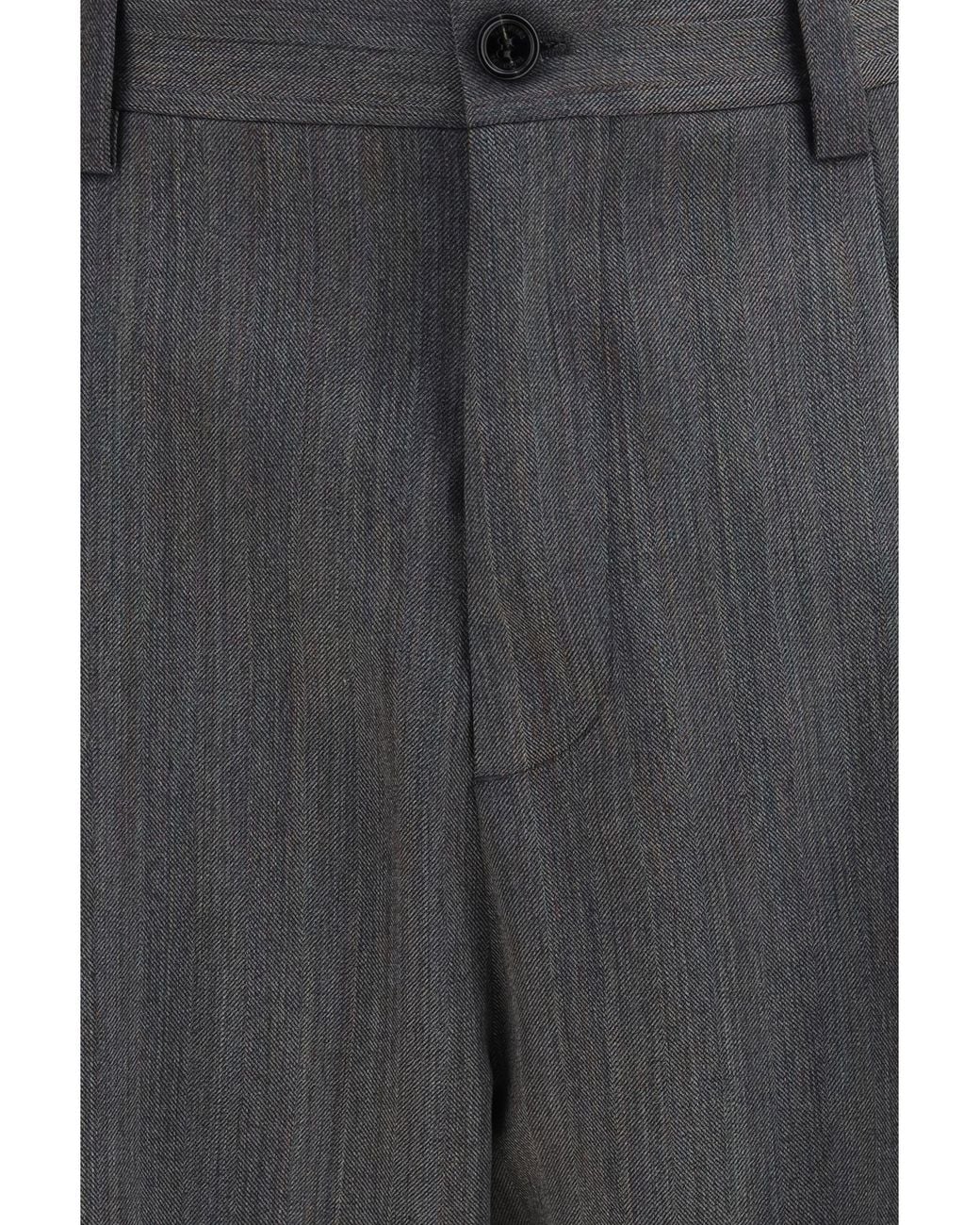 Valentino Gray Straight-Leg Wool Pants for men