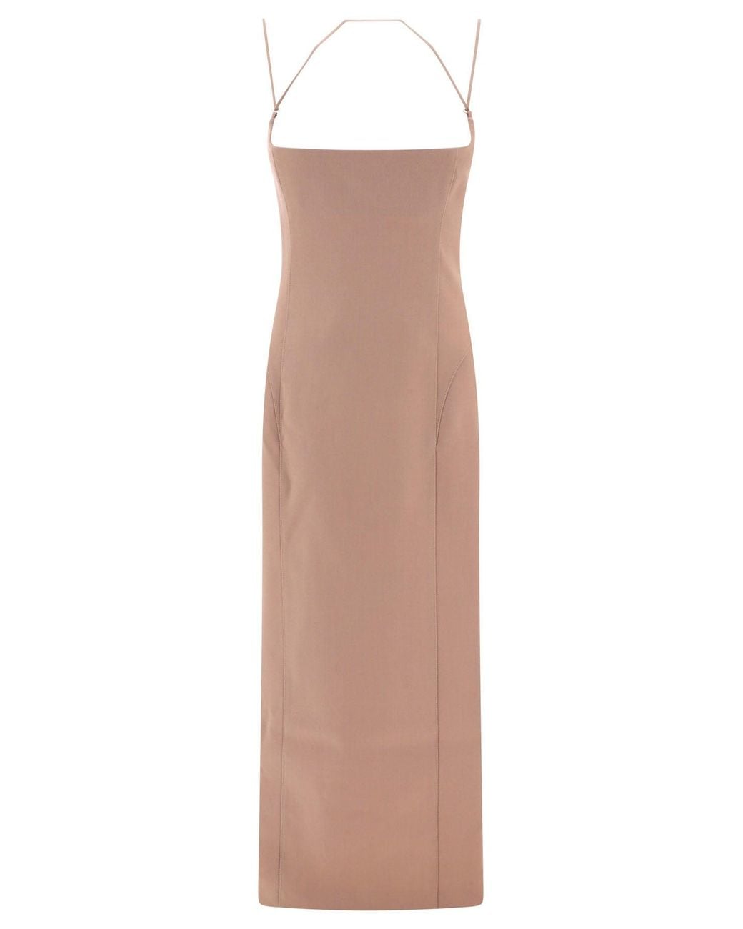 The Attico White Gabardine Midi Dress
