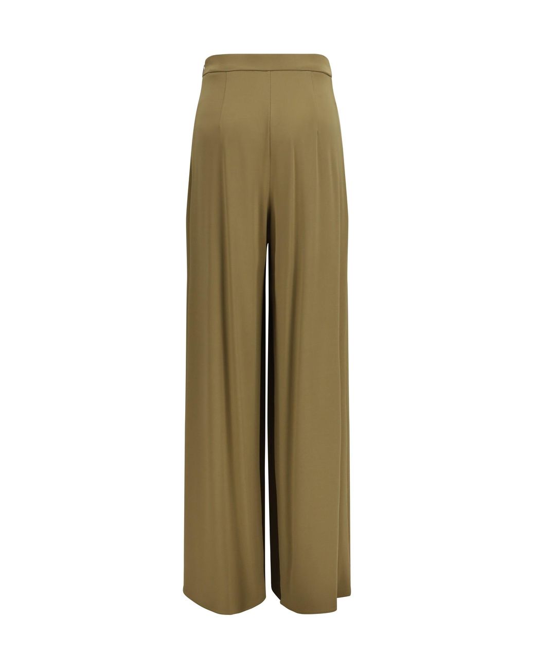 Max Mara Pure Green Viscose Technical Jersey Pants Deserto