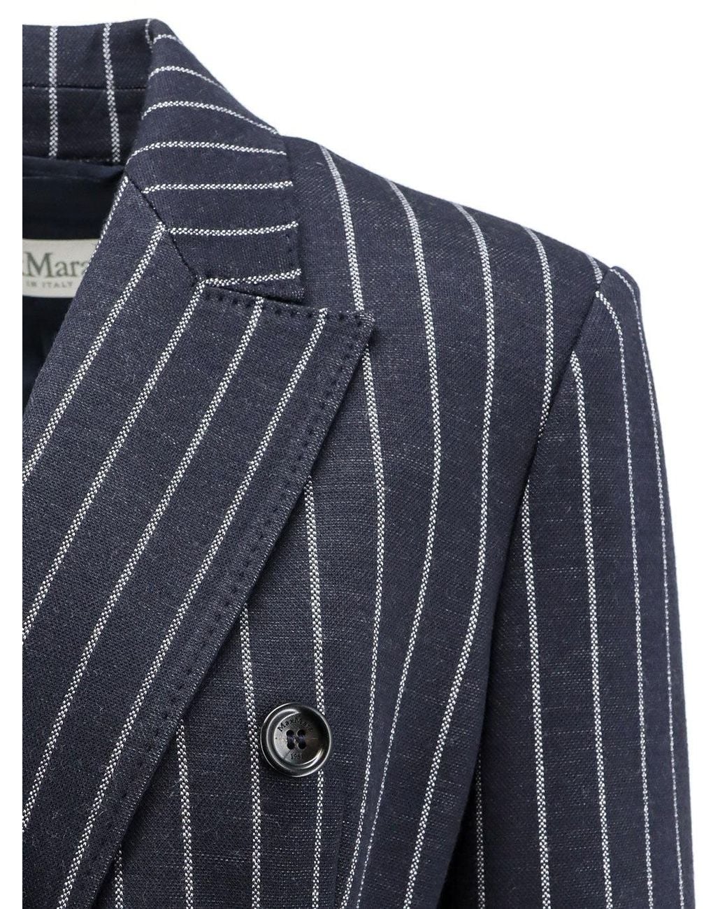 Max Mara Blue Mxmbalta Jersey Blazer