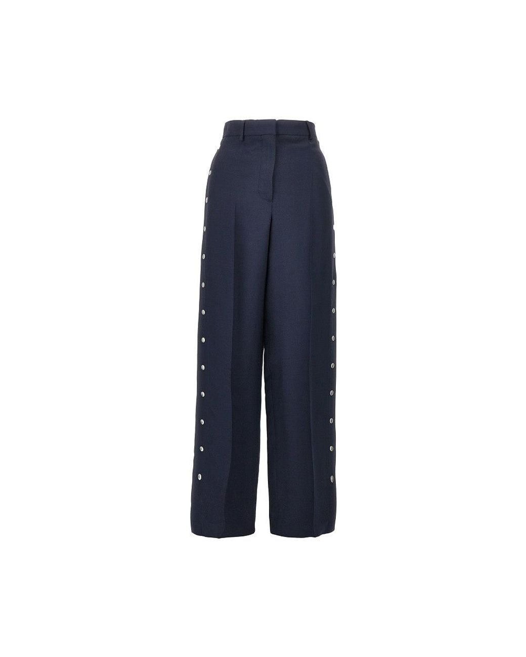 Stella McCartney Blue Tailored Pants With Press-Studs