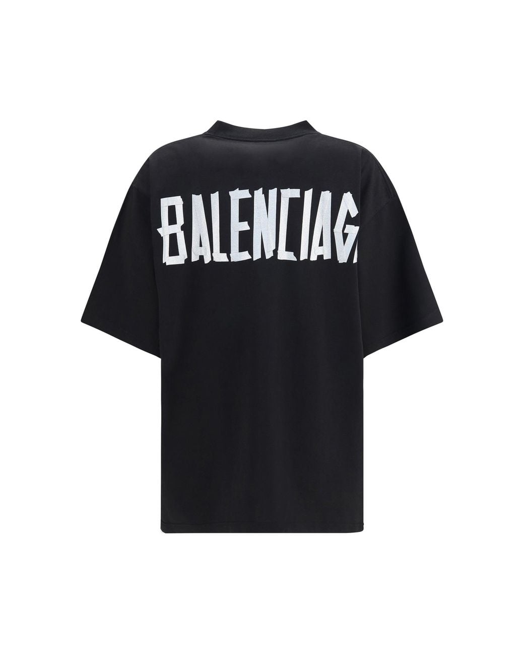 Balenciaga Black Glitter Logo T-Shirt