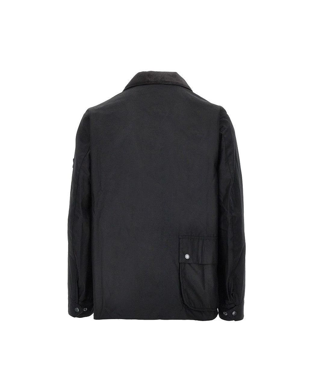 Barbour Black 'Brake Line Wax' Cotton Jacket for men