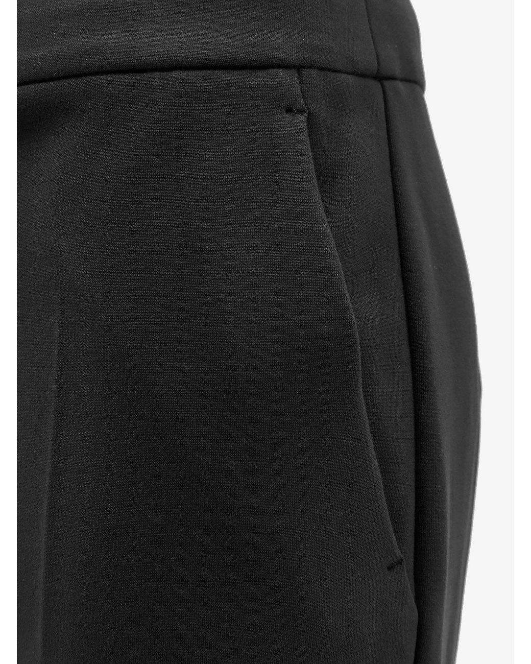 Max Mara Black Pegno Viscose Blend Trousers