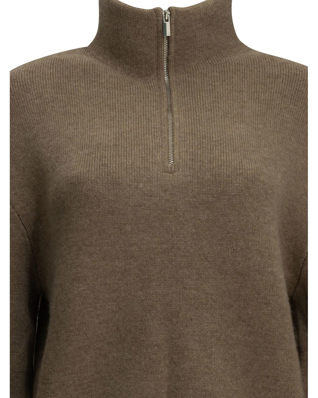 Almada Label Green Dana Half-Zip Sweater