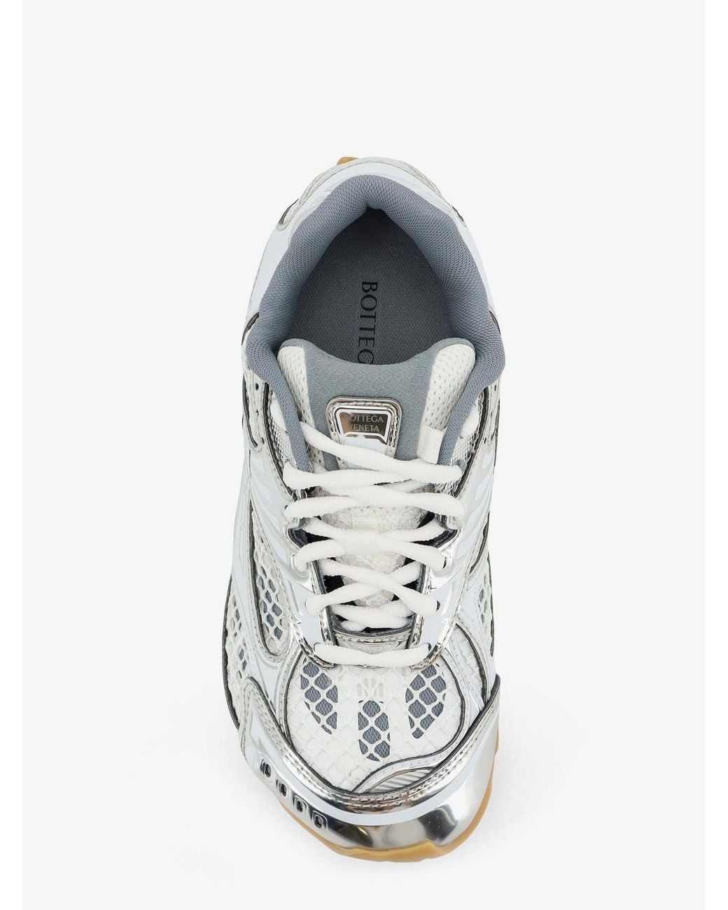 Bottega Veneta White Orbit Nylon And Mesh Sneakers