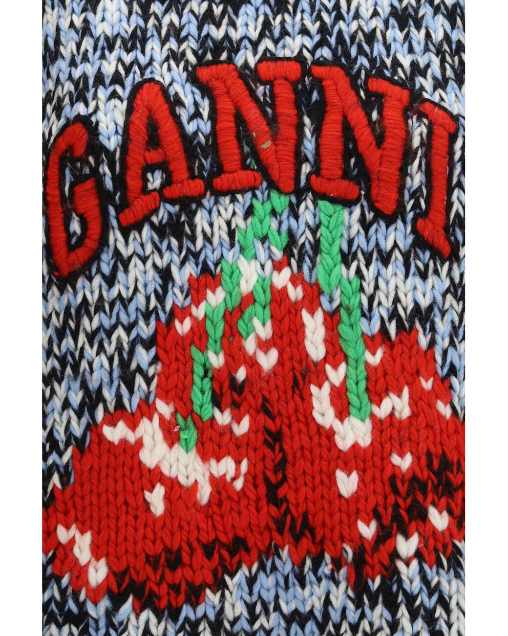 Ganni Red Wool Cherry Vest Glacier Lake
