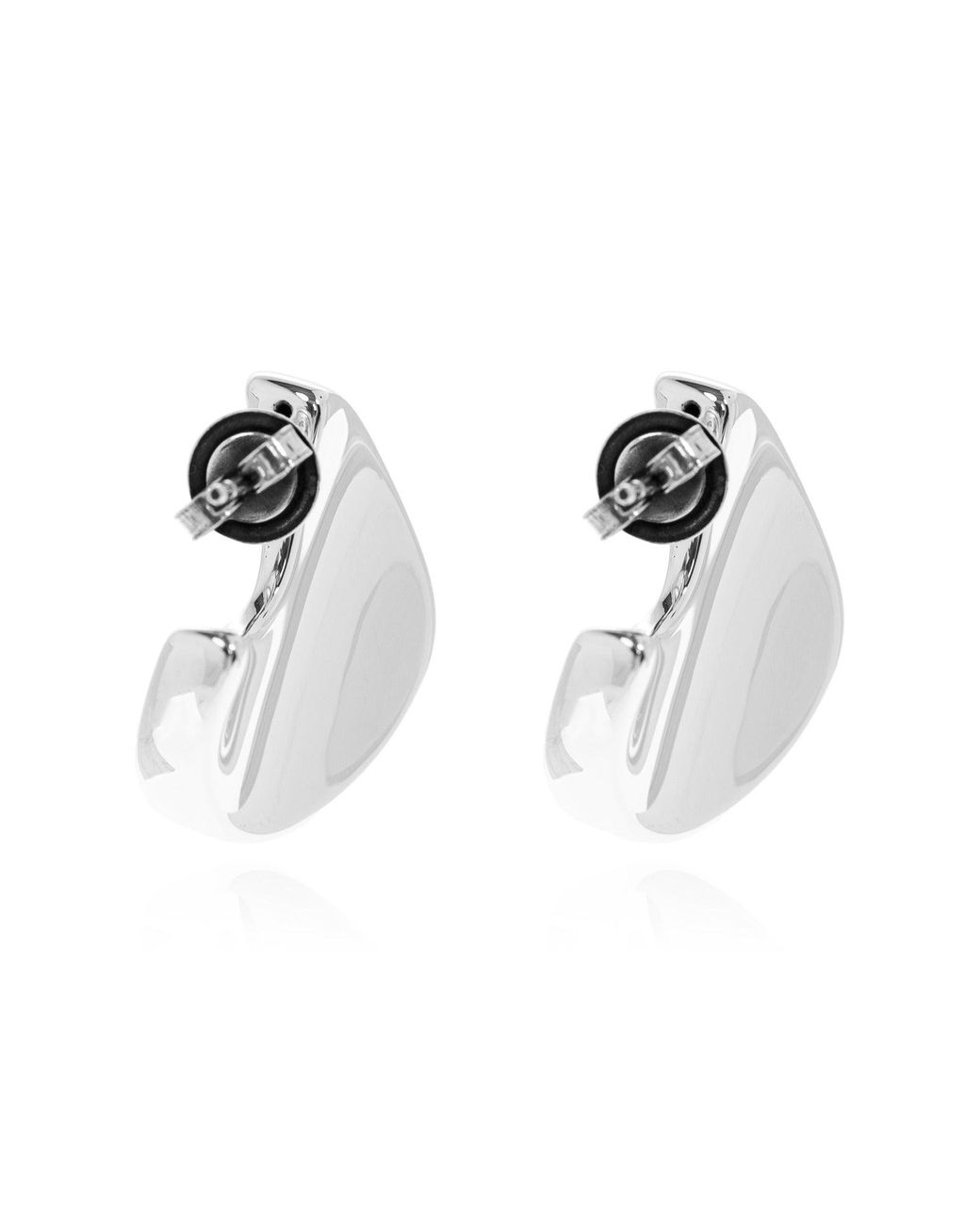 Bottega Veneta White Disc Earrings