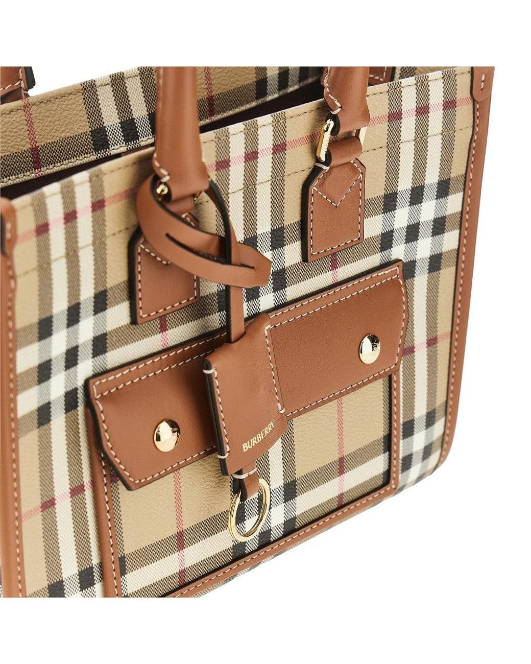 Burberry Brown Mini 'Freya' Tote Bag