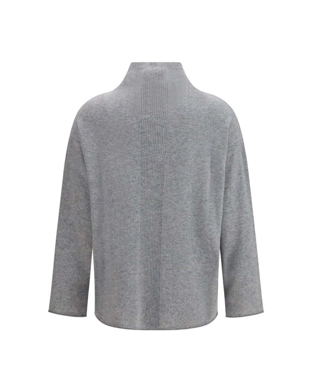 Max Mara Pure Gray Cashmere Sweater Grigio Chiaro