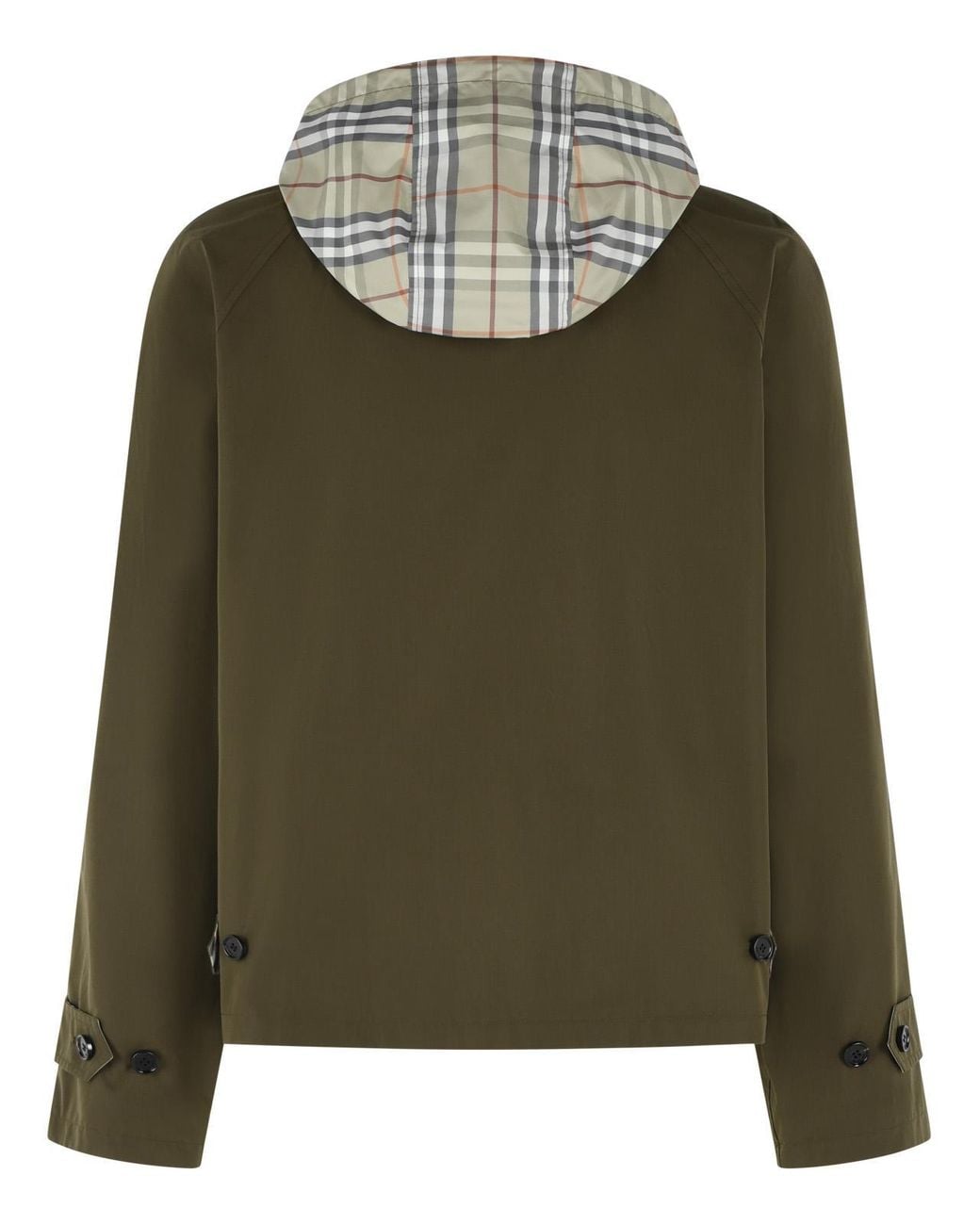 Burberry Green Reversible Cotton 'Check' Jacket for men