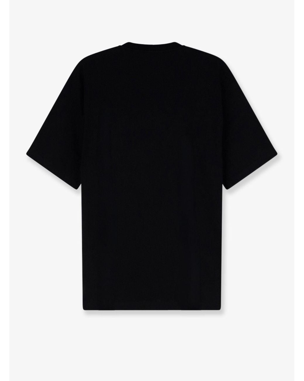 Dolce & Gabbana Black Cotton T-Shirt With Embossed Dg Logo for men