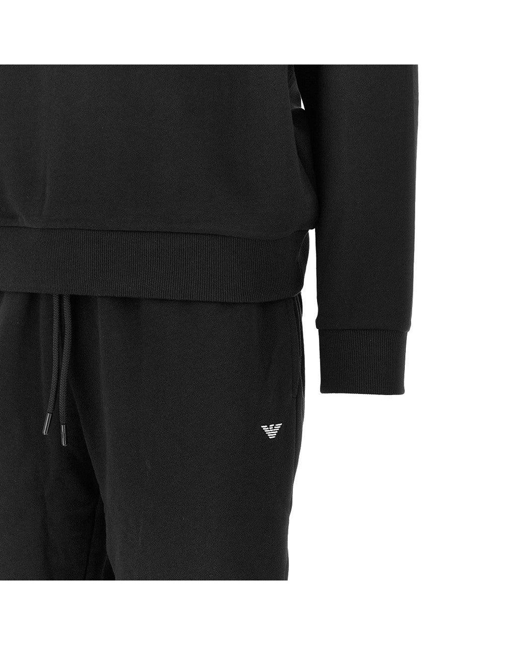 EA BODYWEAR Black Cotton-Blend Loungewear Set for men
