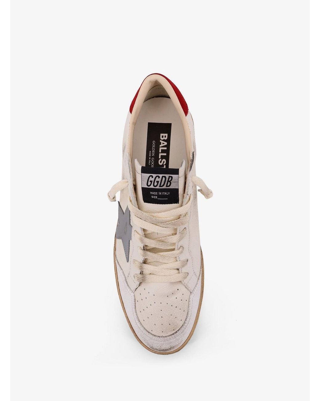 Golden Goose Deluxe Brand White Ball Star Distressed Leather Sneakers for men