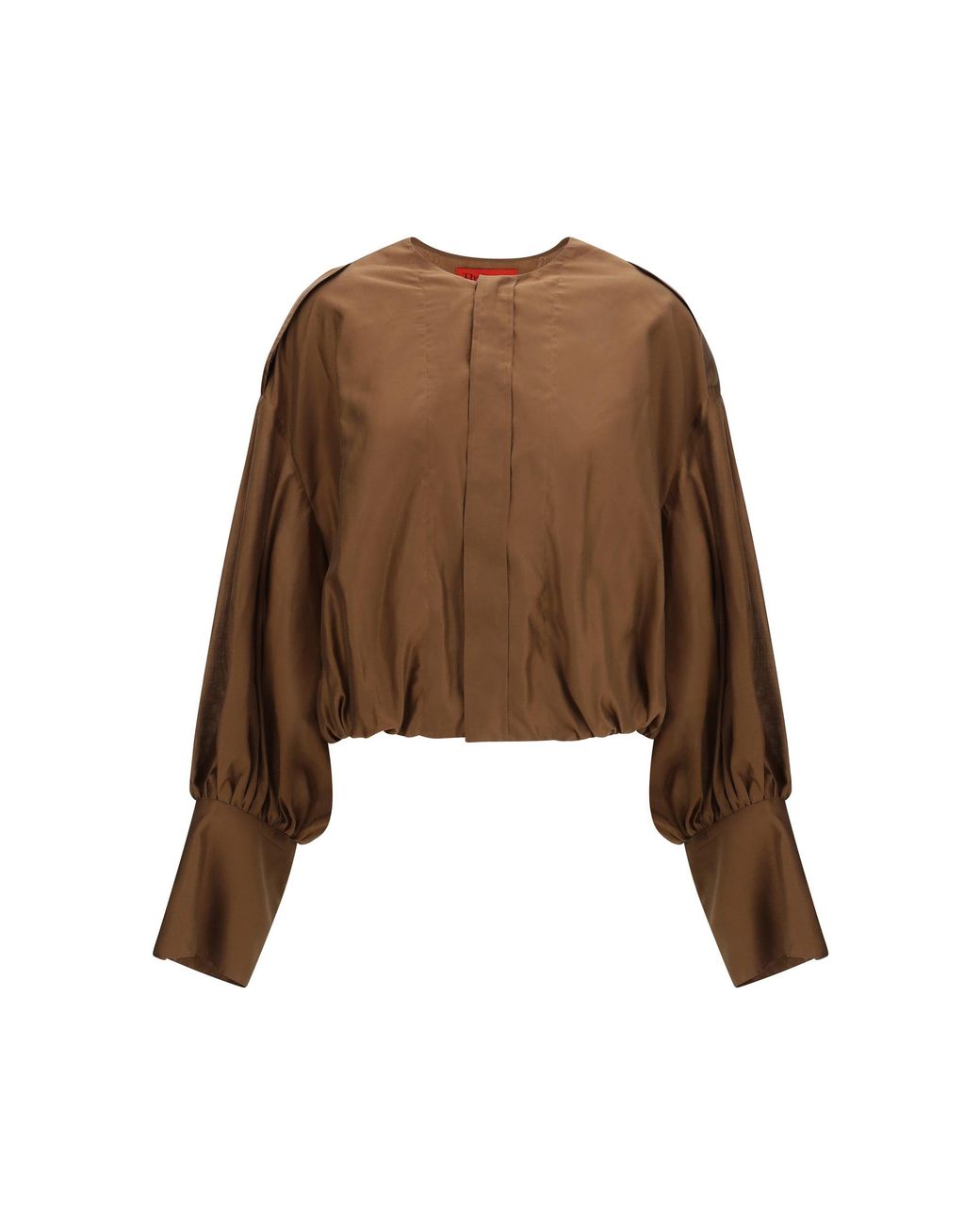 THE LATEST Brown Diana Lightweight Muslin Shirt Chocolate