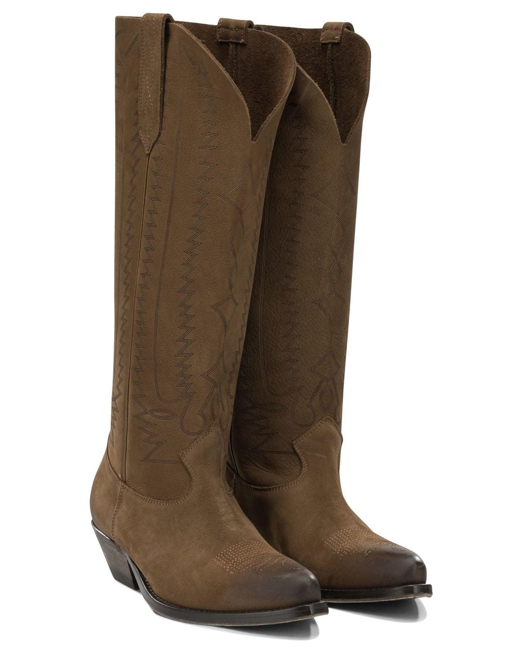 Golden Goose Deluxe Brand Brown "Wish Star" Cowboy Boots