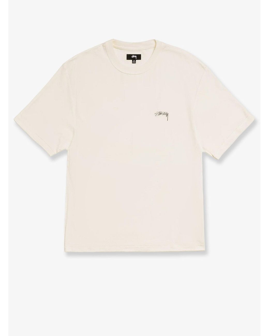 Stussy Natural Lazy Cotton T-Shirt for men