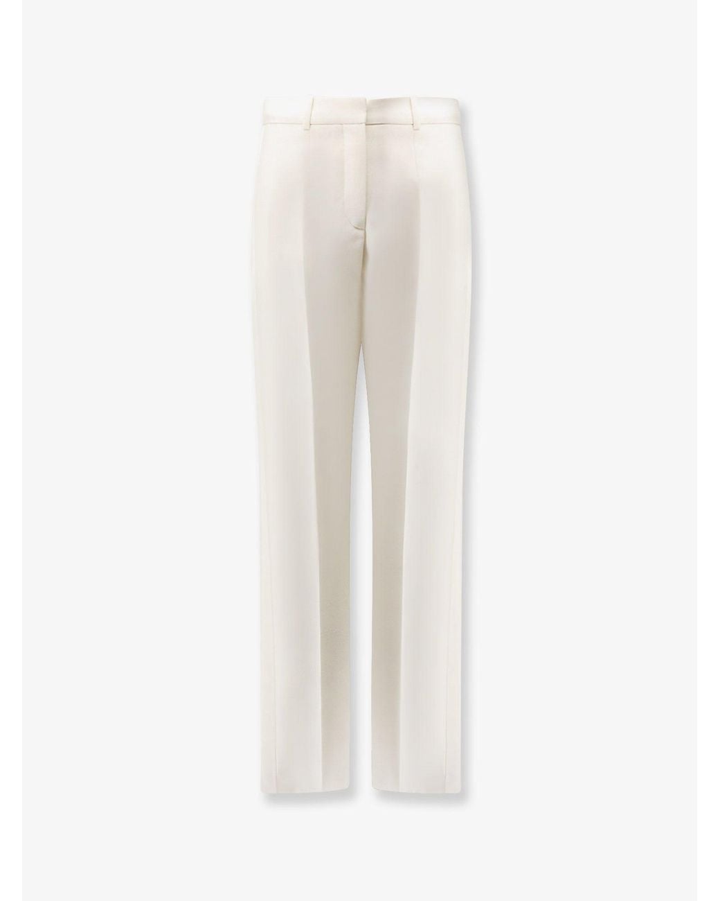 Dior White Tuxedo Wool And Silk Trousers