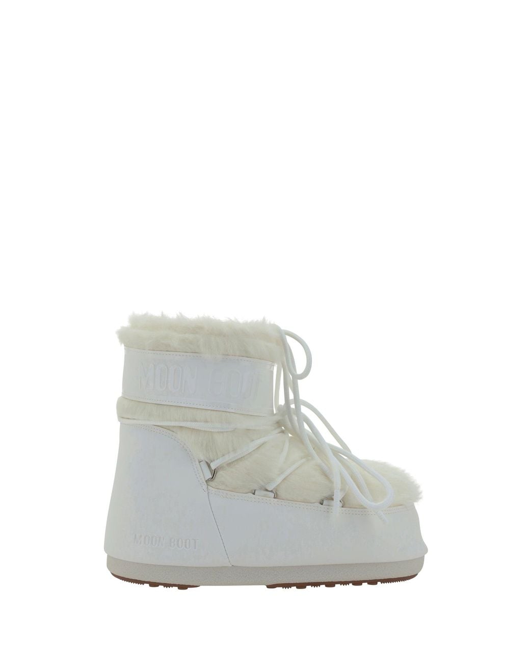 Moon Boot White Icon Low Faux Fur Boots Polyamide