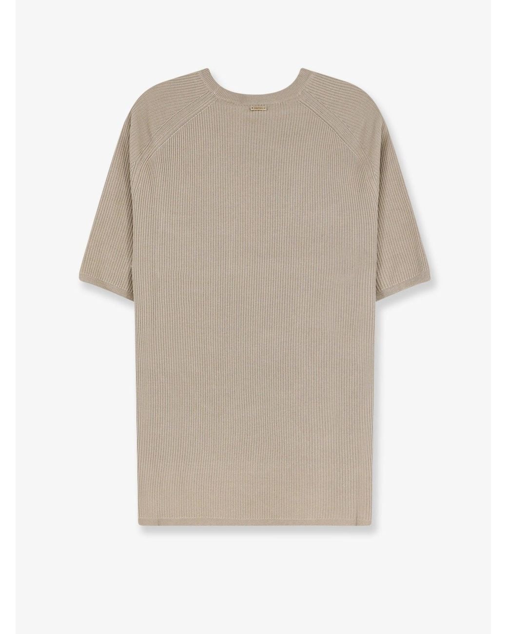 Max Mara Natural Mxmgolfo Silk And Cashmere Top