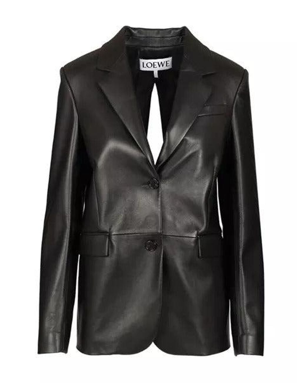 Loewe Black Tailored Leather Jacket