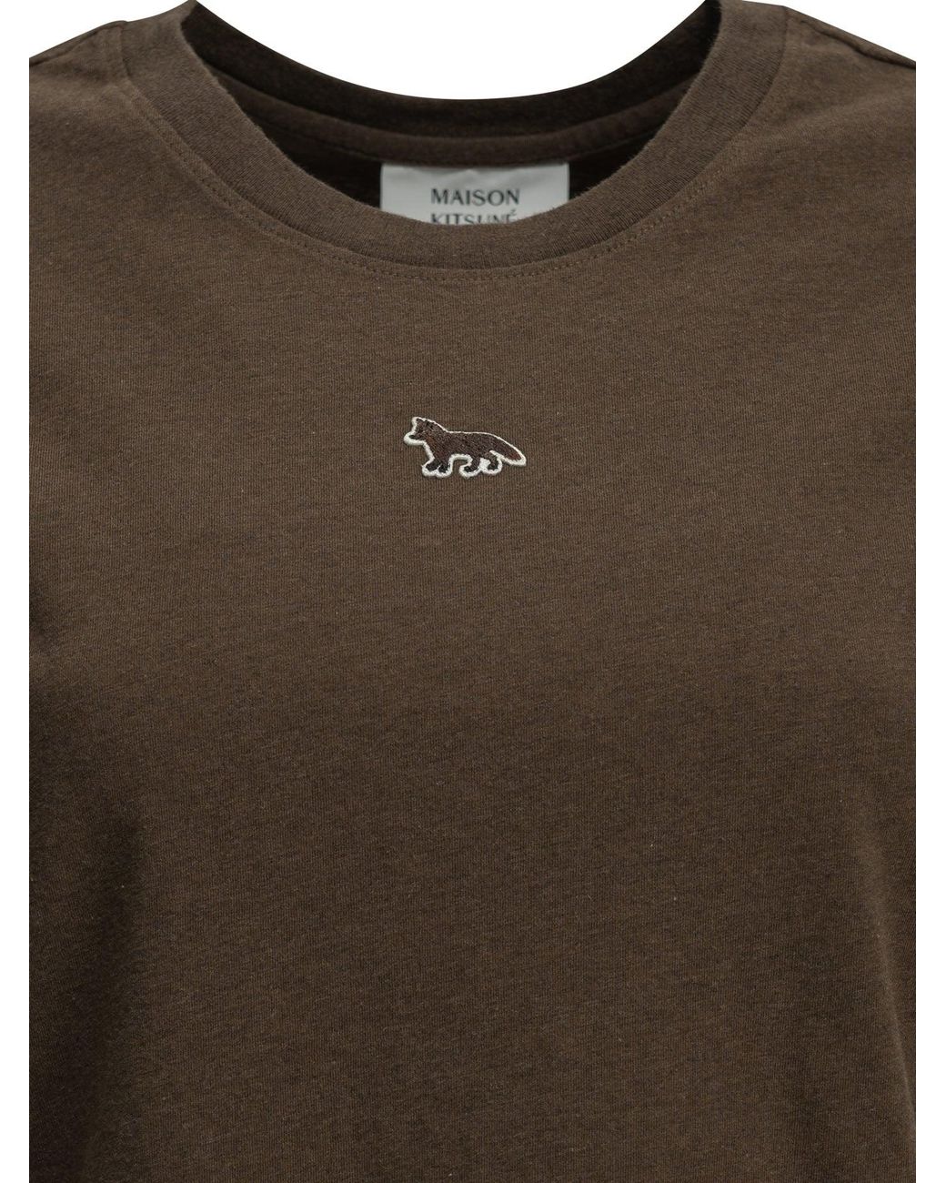 Maison Kitsuné Green "Baby Fox" Crew-Neck T-Shirt