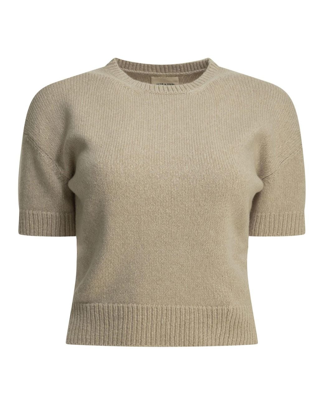 Khaite Natural "Golden" Crew-Neck Sweater