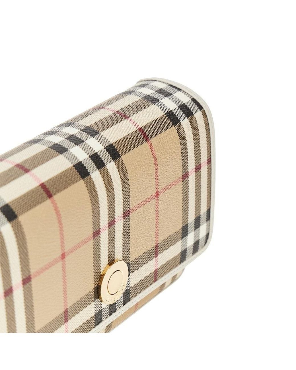 Burberry Natural Check Coated Canvas 'Hampshire' Bag