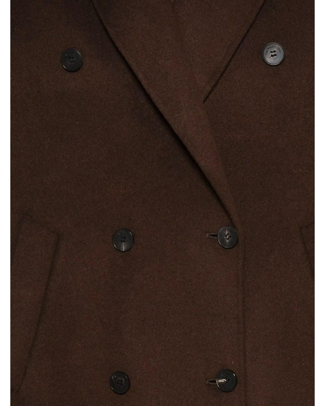 Frankie Shop Brown Gaia Wool Blend Coat Dark