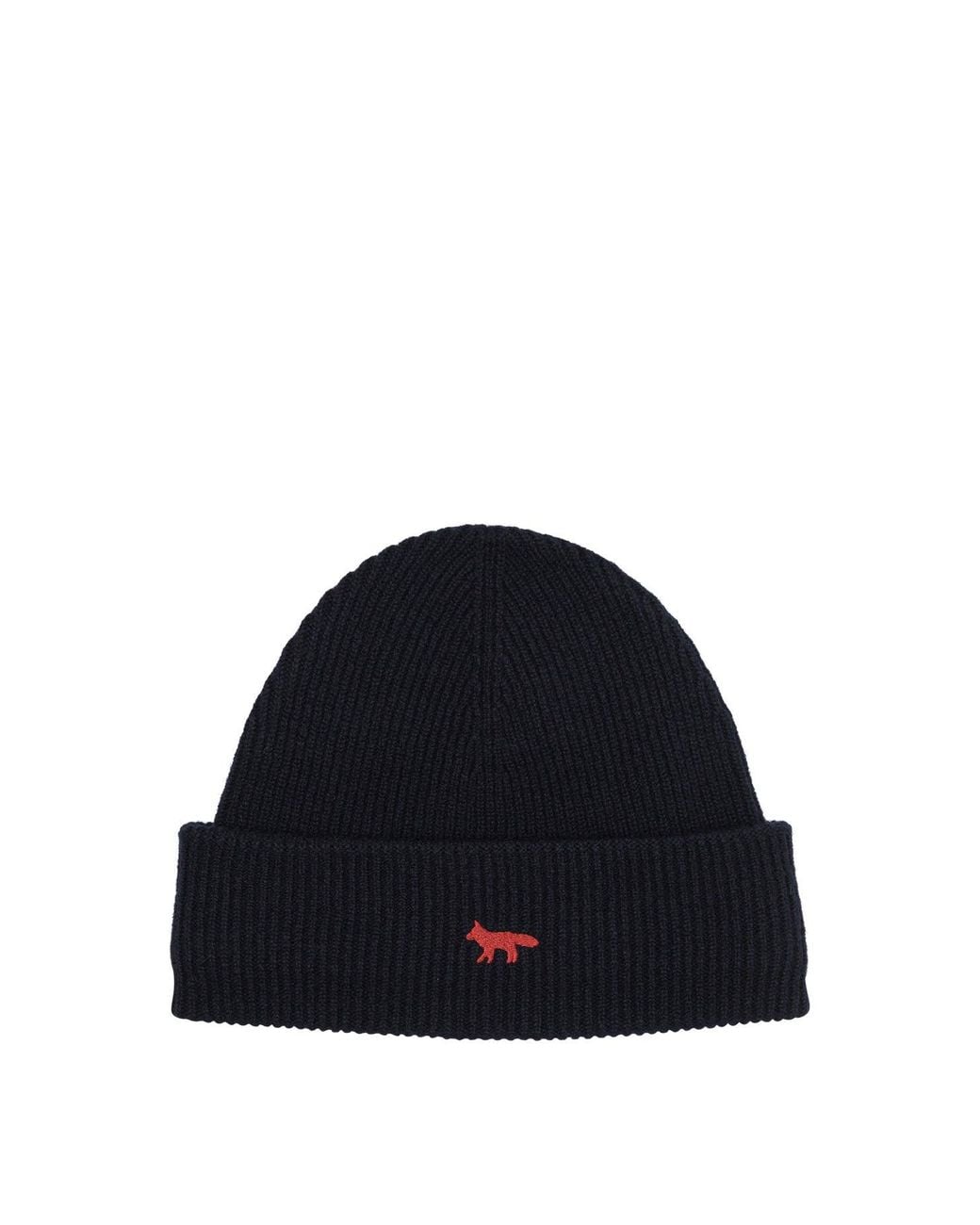 Maison Kitsuné Blue Profile Fox Beanie for men