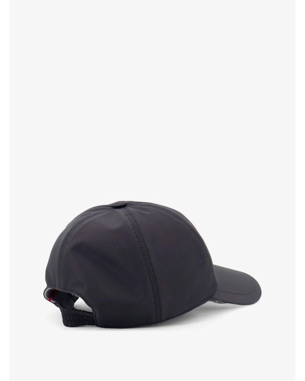 Kiton Blue Nylon Hat With Embroidered Logo On The Front for men