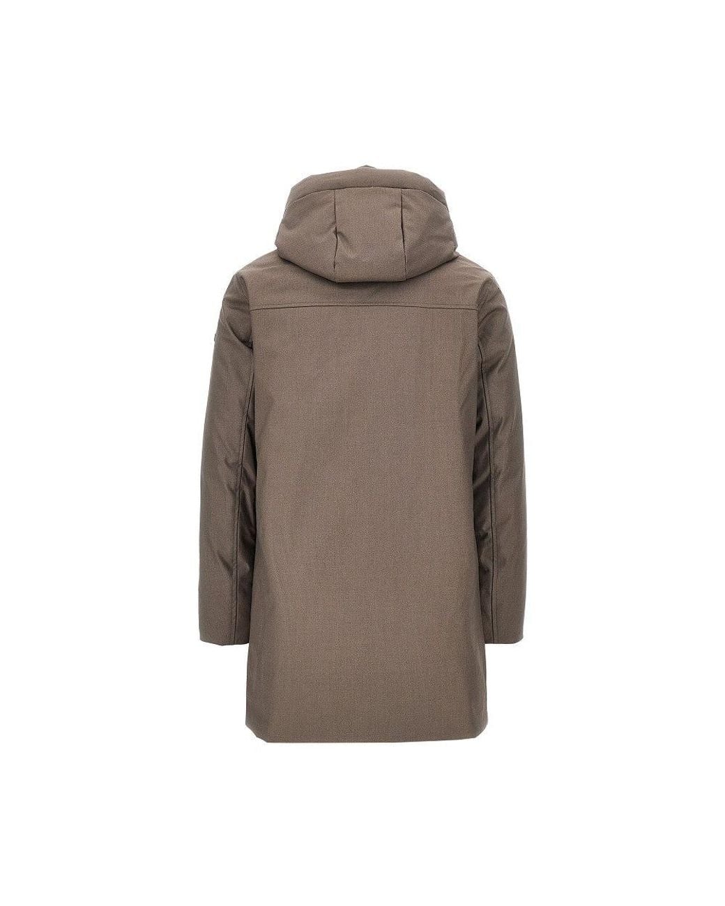 DUNO Brown Viscose-Blend Twill 'Geyser' Down Jacket for men