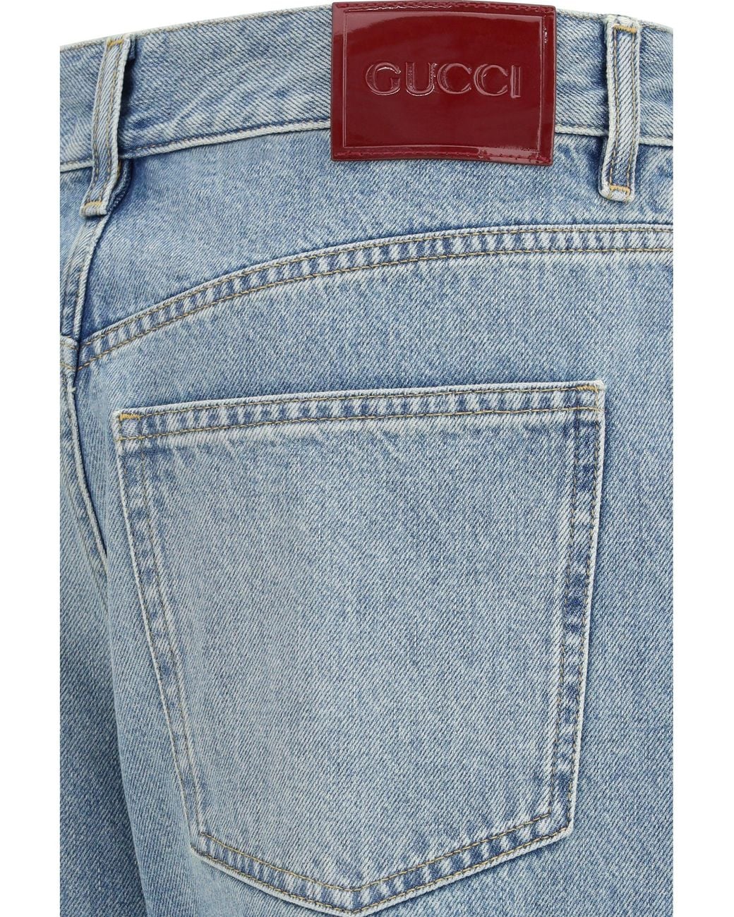 Gucci Blue Cotton Jeans