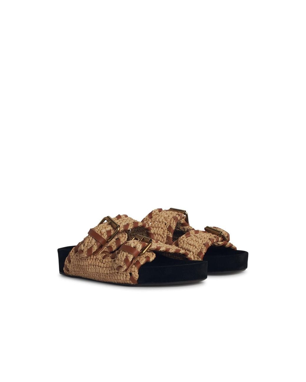 Isabel Marant White 'Lennyo' Palm Slipper