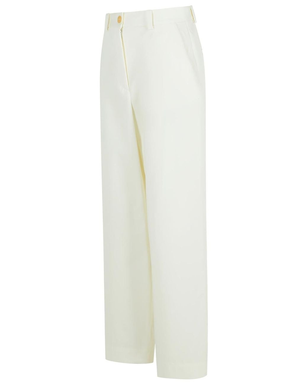 Khaite White Gari' Cotton Pants