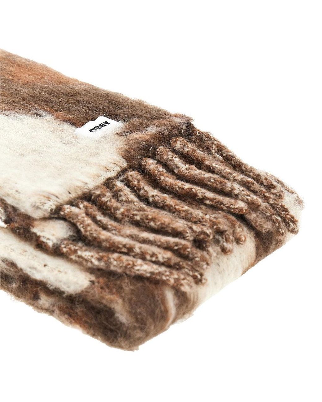 Obey Brown Wool And Alpaca Max Scarf for men