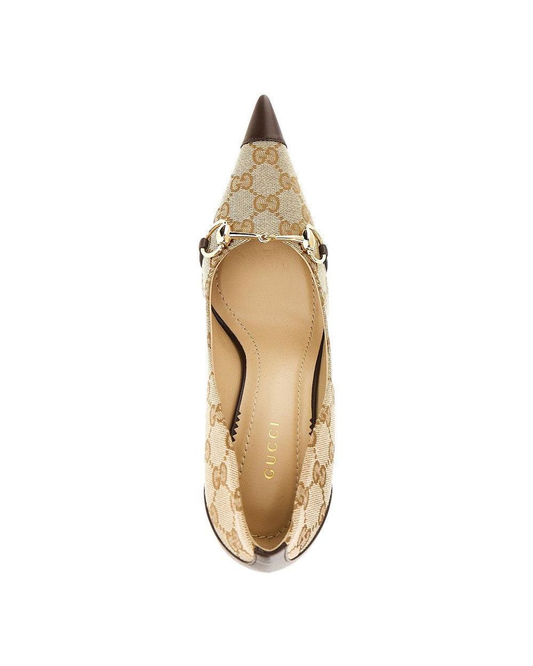 Gucci Metallic 'Donna' Gg Canvas Pumps 37