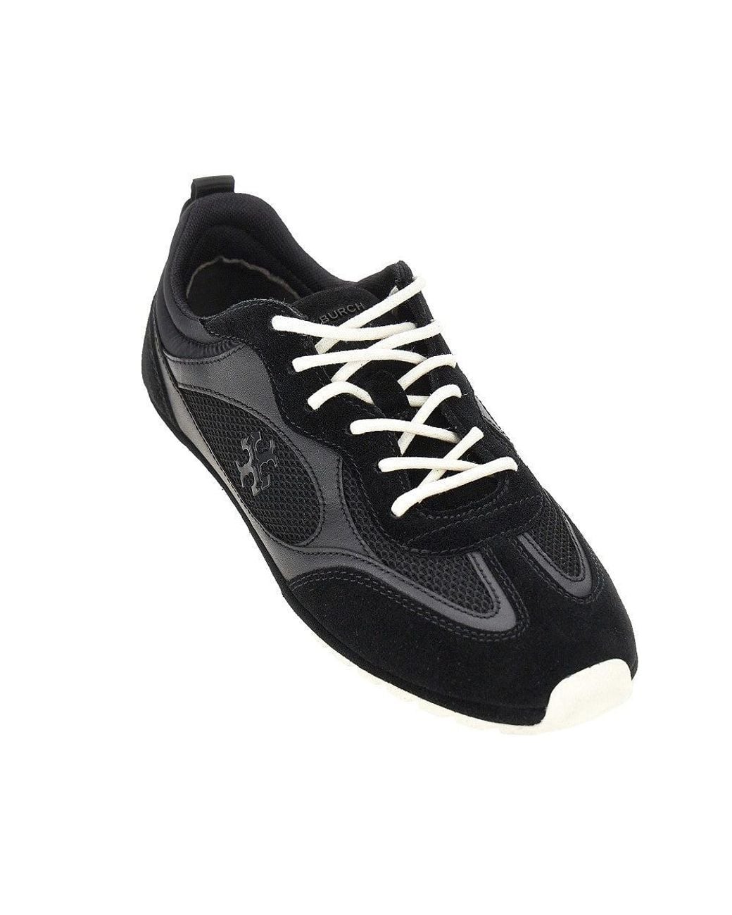 Tory Burch Black 'Field' Mesh And Leather Sneakers