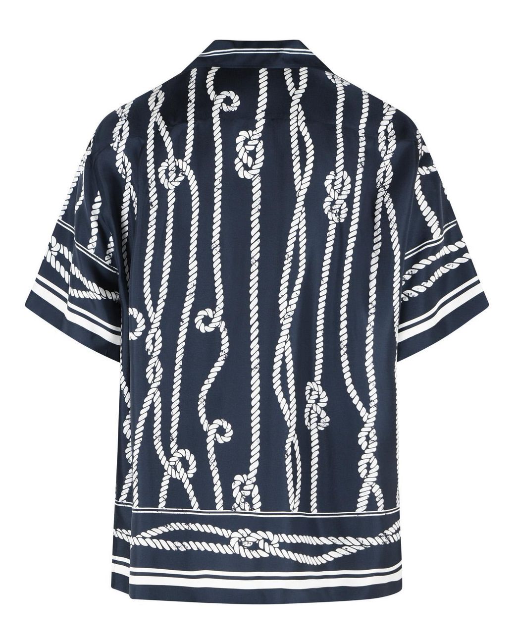 Dolce & Gabbana Blue Dolce & Gabbana 'Corde' Silk Shirt for men
